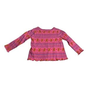 Harper Canyon Pink Gingerbread Long Sleeve Shirt Size 2